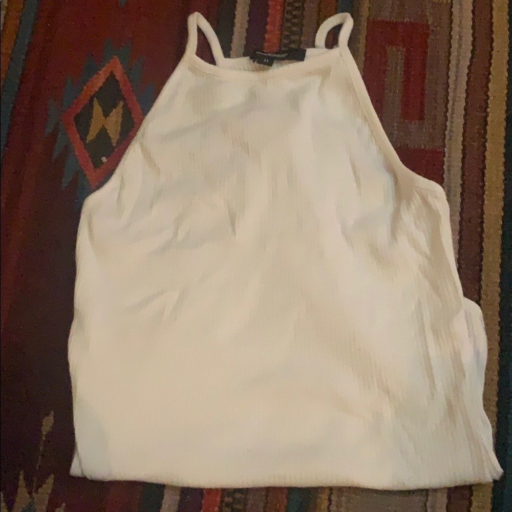 White Bodysuit tank Never worm size medium